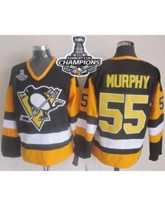 Penguins #55 Larry Murphy Black CCM Throwback 2016 Stanley Cup Champions Stitched NHL Jersey