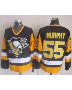 Penguins #55 Larry Murphy Black CCM Throwback Stitched NHL Jersey