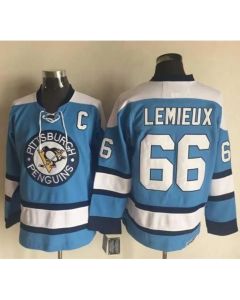 Penguins #66 Mario Lemieux Blue Alternate CCM Throwback Stitched NHL Jersey