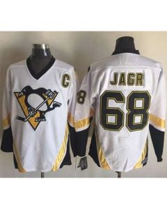 Penguins #68 Jaromir Jagr White CCM Throwback Stitched NHL Jersey