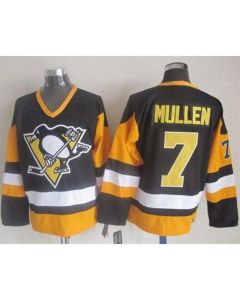 Penguins #7 Joe Mullen Black CCM Throwback Stitched NHL Jersey
