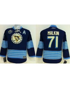 Penguins #71 Evgeni Malkin 2011 Winter Classic Vintage Stitched Dark Blue Youth NHL Jersey