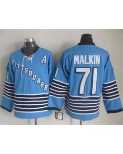 Penguins #71 Evgeni Malkin Light Blue CCM Throwback Stitched NHL Jersey