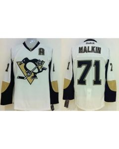 Penguins #71 Evgeni Malkin White Stitched Youth NHL Jersey