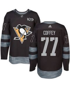 Penguins #77 Paul Coffey Black 1917-2017 100th Anniversary Stitched NHL Jersey
