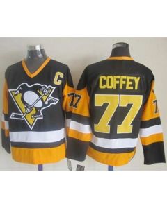 Penguins #77 Paul Coffey Black CCM Throwback Stitched NHL Jersey