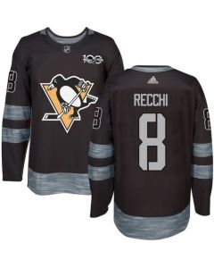 Penguins #8 Mark Recchi Black 1917-2017 100th Anniversary Stitched NHL Jersey