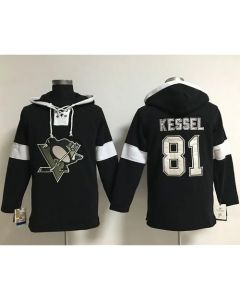 Penguins #81 Phil Kessel Black Pullover NHL Hoodie