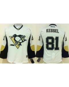 Penguins #81 Phil Kessel White Stitched Youth NHL Jersey
