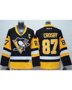 Penguins #87 Sidney Crosby Black Stitched Youth NHL Jersey