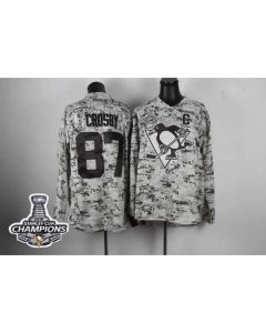 Penguins #87 Sidney Crosby Camo 2016 Stanley Cup Champions Stitched NHL Jersey