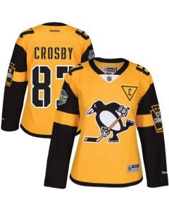 Penguins #87 Sidney Crosby Gold 2017 Stadium Series Women's Stitched NHL Jersey