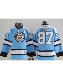 Penguins #87 Sidney Crosby Stitched Blue Youth NHL Jersey