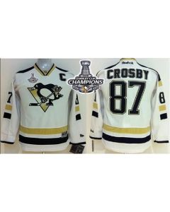 Penguins #87 Sidney Crosby White 2014 Stadium Series 2016 Stanley Cup Champions Stitched Youth NHL Jersey