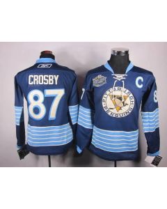 Penguins #87 Sidney Crosby Women 2011 Winter Classic Vintage Stitched Dark Blue NHL Jersey