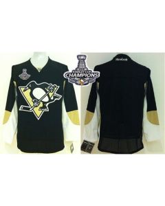Penguins Blank Black 2016 Stanley Cup Champions Stitched Youth NHL Jersey