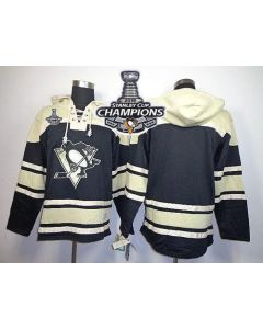 Penguins Blank Black Sawyer Hooded Sweatshirt 2016 Stanley Cup Champions Stitched NHL Jersey