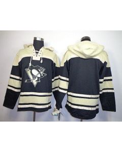 Penguins Blank Black Sawyer Hooded Sweatshirt Stitched NHL Jersey