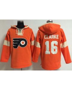 Philadelphia Flyers #16 Bobby Clarke Orange Pullover NHL Hoodie