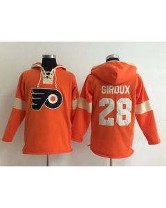 Philadelphia Flyers #28 Claude Giroux Orange Pullover NHL Hoodie