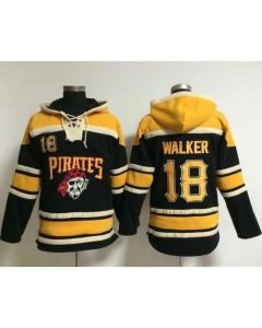 Pirates #18 Neil Walker Black Sawyer Hooded Sweatshirt MLB Hoodie