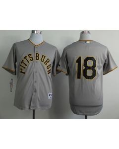 Pirates #18 Neil Walker Grey 1953 Turn Back The Clock Stitched MLB Jersey