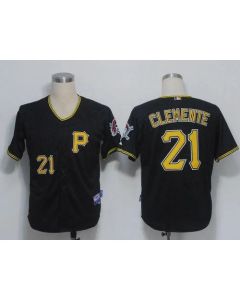 Pirates #21 Roberto Clemente Black Cool Base Stitched MLB Jersey