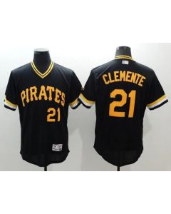 Pirates #21 Roberto Clemente Black Flexbase Authentic Collection Cooperstown Stitched MLB Jersey