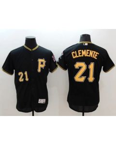 Pirates #21 Roberto Clemente Black Flexbase Authentic Collection Stitched MLB Jersey