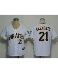 Pirates #21 Roberto Clemente White Cool Base Stitched MLB Jersey
