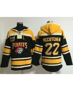 Pirates #22 Andrew McCutchen Black Sawyer Hooded Sweatshirt Stitched MLB Jersey