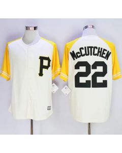 Pirates #22 Andrew McCutchen Cream/Gold Exclusive New Cool Base Stitched MLB Jersey
