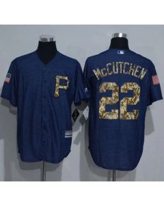 Pirates #22 Andrew McCutchen Denim Blue Salute to Service Stitched MLB Jersey