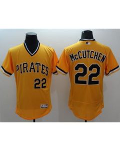 Pirates #22 Andrew McCutchen Gold Flexbase Authentic Collection Cooperstown Stitched MLB Jersey