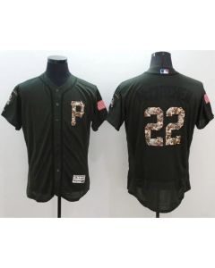 Pirates #22 Andrew McCutchen Green Flexbase Authentic Collection Salute to Service Stitched MLB Jersey