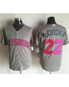 Pirates #22 Andrew McCutchen Grey New Cool Base 2016 Mother's Day Stitched MLB Jersey