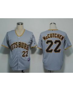 Pirates #22 Andrew McCutchen Grey Stitched MLB Jersey