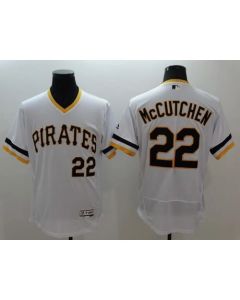 Pirates #22 Andrew McCutchen White Flexbase Authentic Collection Cooperstown Stitched MLB Jersey