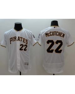 Pirates #22 Andrew McCutchen White Flexbase Authentic Collection Stitched MLB Jersey