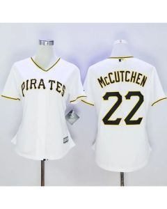 Pirates #22 Andrew McCutchen White Women's Fashion Stitched MLB Jersey