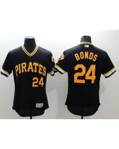 Pirates #24 Barry Bonds Black Flexbase Authentic Collection Cooperstown Stitched MLB Jersey