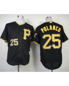 Pirates #25 Gregory Polanco Black Cool Base Stitched MLB Jersey