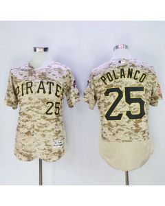 Pirates #25 Gregory Polanco Camo Flexbase Authentic Collection Stitched MLB Jersey