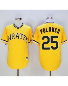 Pirates #25 Gregory Polanco Gold New Cool Base Stitched MLB Jersey