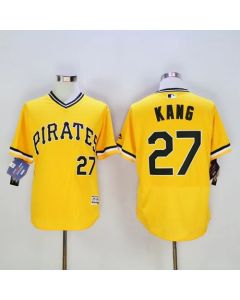 Pirates #27 Jung-ho Kang Gold Flexbase Authentic Collection Stitched MLB Jersey