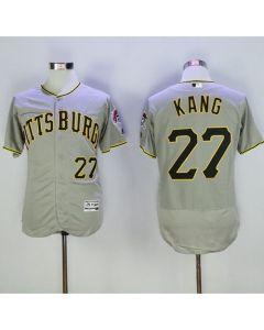Pirates #27 Jung-ho Kang Grey Flexbase Authentic Collection Stitched MLB Jersey
