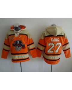 Pirates #27 Jung-ho Kang Orange Sawyer Hooded Sweatshirt MLB Hoodie
