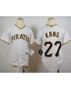 Pirates #27 Jung-ho Kang White Cool Base Stitched Youth MLB Jersey