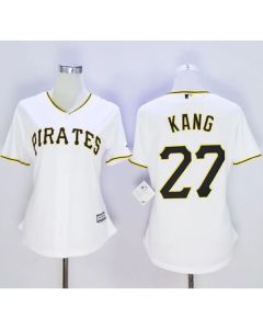 Pirates #27 Jung-ho Kang White Women's Home Stitched MLB Jersey