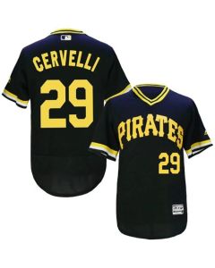 Pirates #29 Francisco Cervelli Black Flexbase Authentic Collection Cooperstown Stitched MLB Jersey